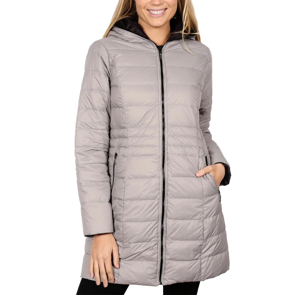 SABENA 3/4 DOWN REVERSIBLE COAT(fixed hood) - Image 2