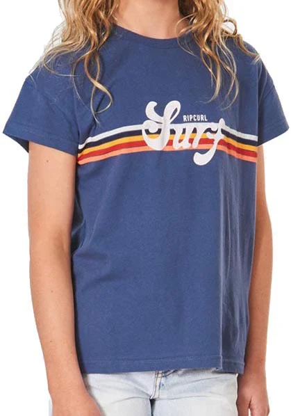RIPCURL GIRLS RETRO TEE MID BLUE