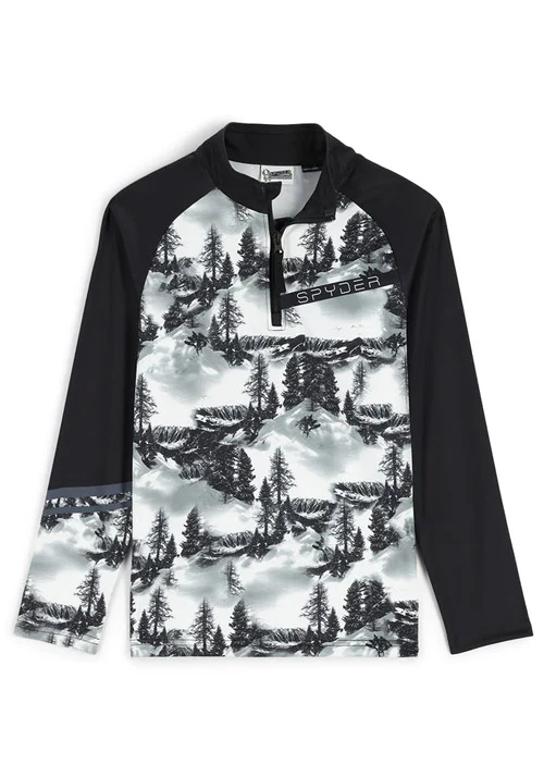 SPYDER BOYS TREELINE  ZIP NECK