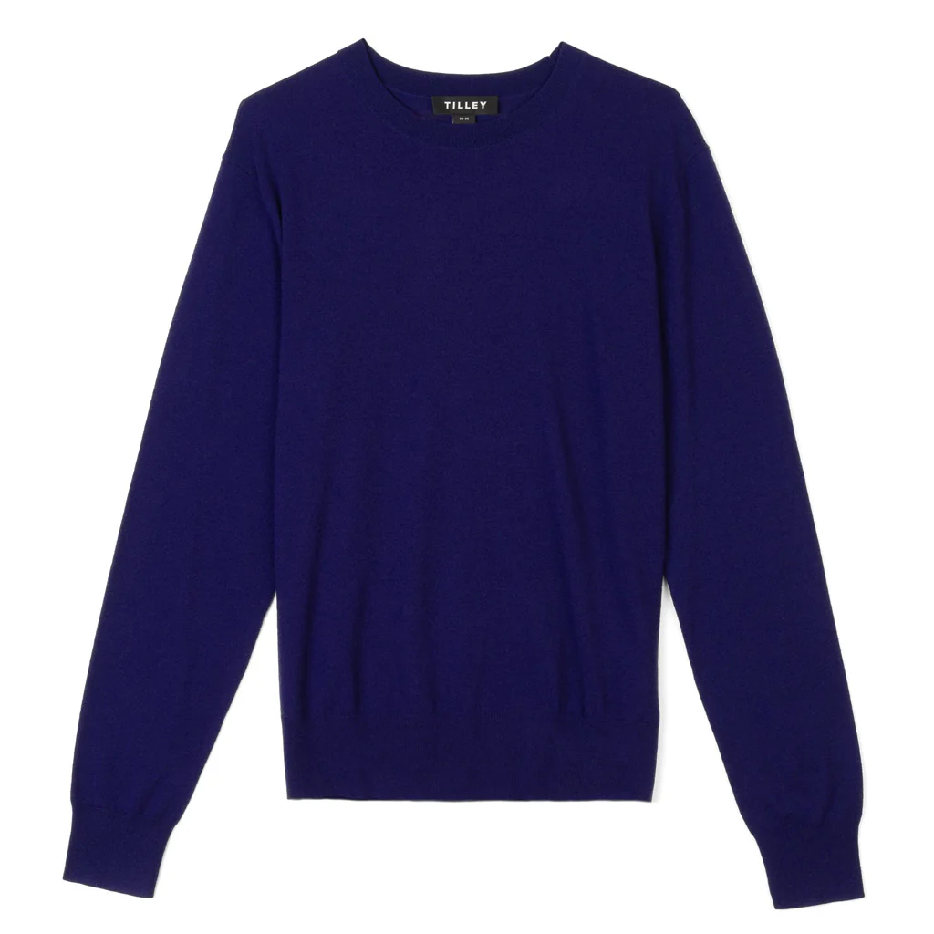 TILLEY MS STRETCH MERINO CREW INDIGO